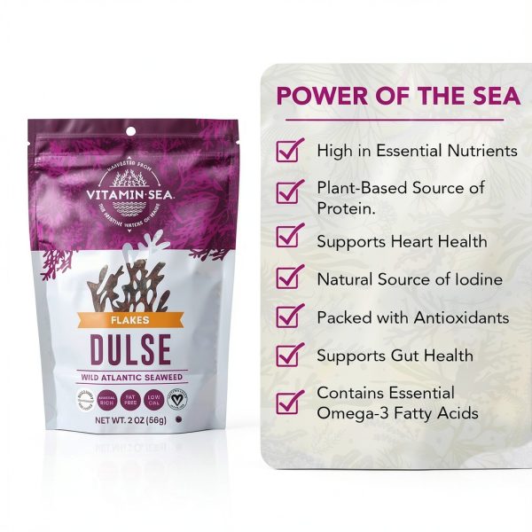 Vitaminsea Dulse Seaweed Flakes Whole Leaf Superfood-3