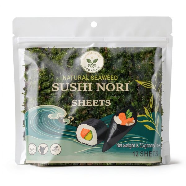 KindHarvest Organics Roasted Seaweed Sheets Sushi Nori-0