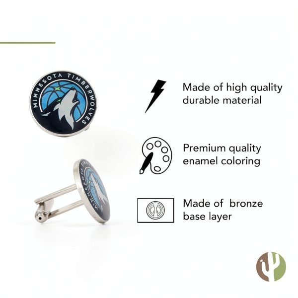 NHL Cufflinks Desert Cactus Metal Design for Men-2