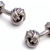 Gunmetal Double Knot Cufflinks Cuff-Daddy Men's-0