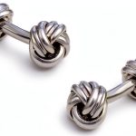 Gunmetal Double Knot Cufflinks Cuff-Daddy Men's-0