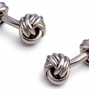 Gunmetal Double Knot Cufflinks Cuff-Daddy Men's-0