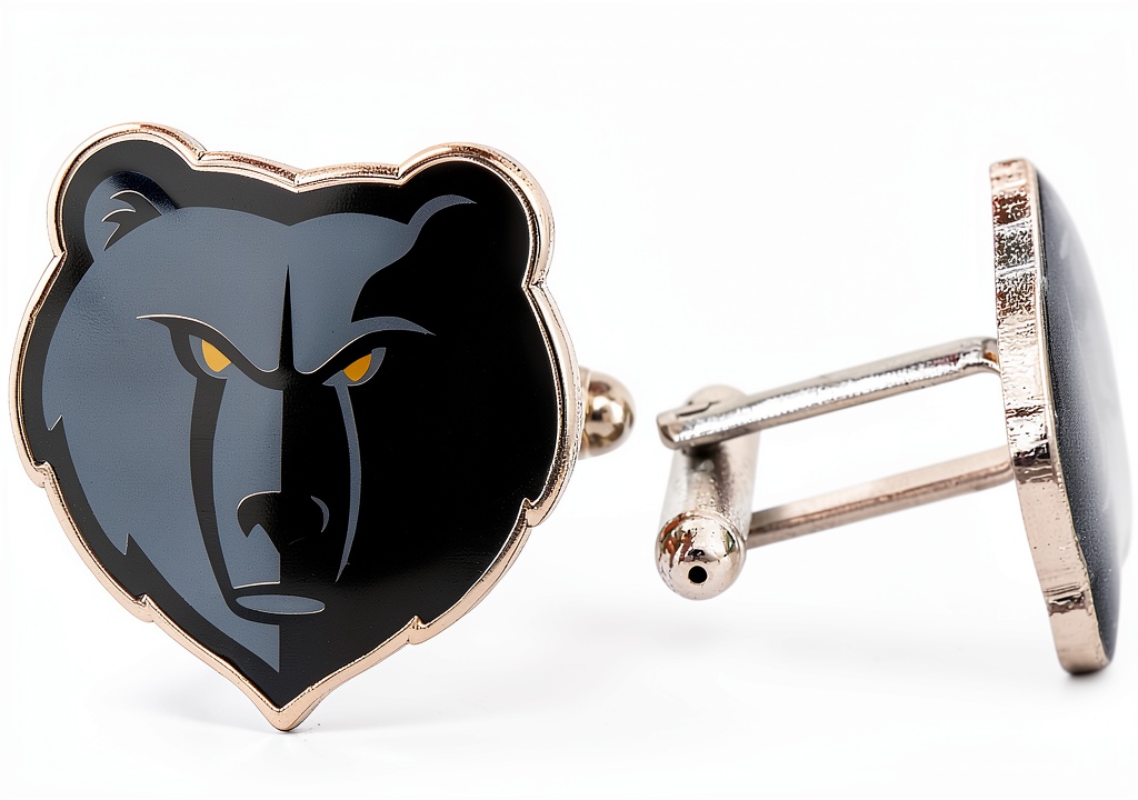 NHL cufflinks on a French cuff shirt