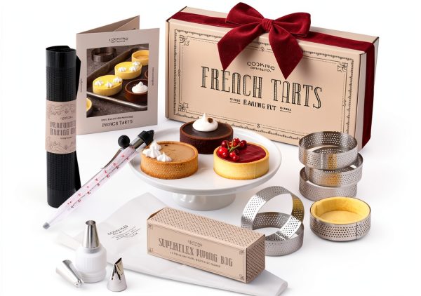 Baking Kit Cooking Gift Set 6 Piece Tart Rings-0