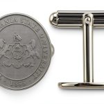 LogoArt Mens Sterling Silver Cuff Link-0