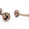 Gunmetal Double Knot Cufflinks Cuff-Daddy Men's-1