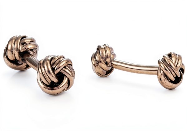 Gunmetal Double Knot Cufflinks Cuff-Daddy Men's-1