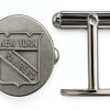 SS010RNG Sports Fan Cuff Links - Stainless Steel Ring Compact Design-0
