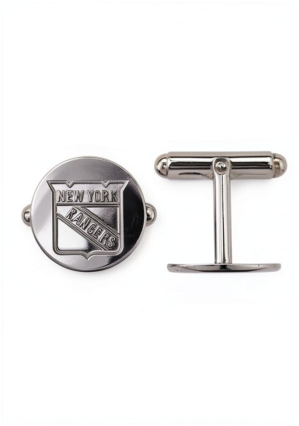 SS010RNG Sports Fan Cuff Links - Stainless Steel Ring Compact Design-1
