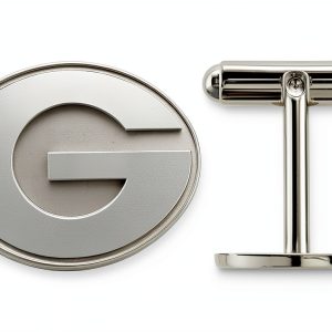 LogoArt 925 Sterling Silver Men's Cuff Links SS012UGA Rhodium Plated-0