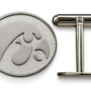 LogoArt Mens Cuff Links SS053UIA 925 Sterling Silver Rhodium Plated-0