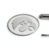 LogoArt Mens Cuff Links SS053UIA 925 Sterling Silver Rhodium Plated-1