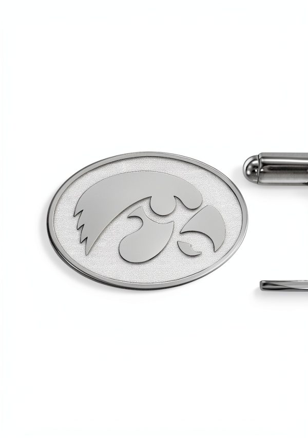 LogoArt Mens Cuff Links SS053UIA 925 Sterling Silver Rhodium Plated-1