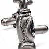 Cufflinks Brushed Nickel Bullet Backing Cuff Links CC-GLF-SL Style-0