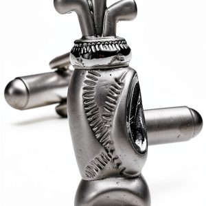 Cufflinks Brushed Nickel Bullet Backing Cuff Links CC-GLF-SL Style-0