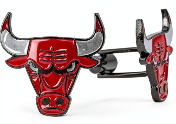 Desert Cactus Chicago Bulls Cufflinks NBA Team Logo National Basketball Association Formal Wear (Cufflinks)-0