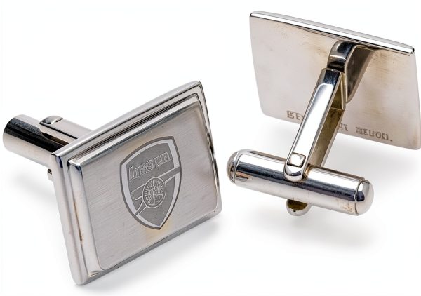 Arsenal F.C. Stainless Steel Cufflinks Official Club Polished Finish-0