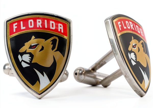Desert Cactus Florida Panthers Cufflinks NHL Team Logo National Hockey League Formal Wear (Cufflinks)-0