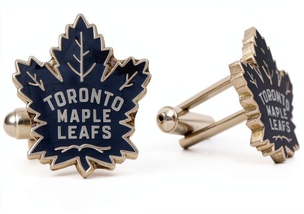 Toronto Maple Leafs Cufflinks by Desert Cactus – Premium Licensed NHL-4