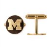Michigan Cuff Links Gold Plated by LogoArt 15mm Silver Finish-1