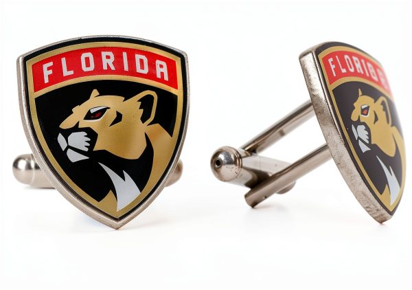 Desert Cactus Florida Panthers Cufflinks NHL Team Logo National Hockey League Formal Wear (Cufflinks)-4