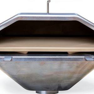 Green Mountain Grills Wood-Fired Steel Pizza Oven Attachment Accessory for Daniel Boone/Jim Bowie Model Grills with Square Pizza Stone, Silver-0