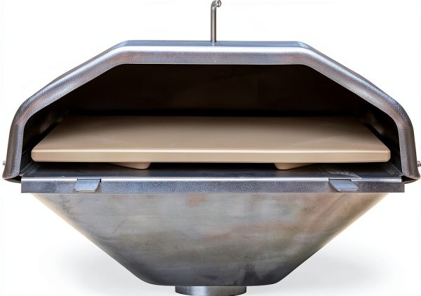 Green Mountain Grills Wood-Fired Steel Pizza Oven Attachment Accessory for Daniel Boone/Jim Bowie Model Grills with Square Pizza Stone, Silver-0