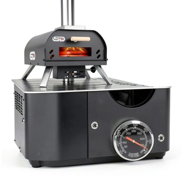 SizzleDelite 12" Wood Pellet Pizza Oven, Portable Stainless Steel-4