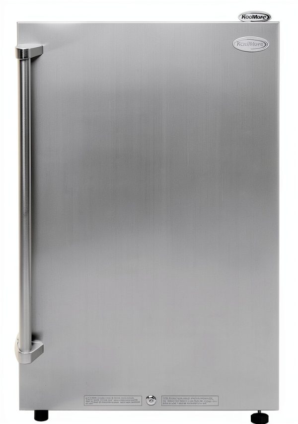 Outdoor Refrigerator KoolMore 21" Stainless 4.4 Cu Ft IPX4 Glass-0