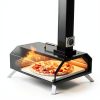 Christmas Gifts Pizza Oven Outdoor 12" Portable Pellet Pizza Stove Wood Fired Stainless Steel Pizza Maker for Backyard or Outside Camping With a Thermometer,a Carry Bag and a Cutter-5