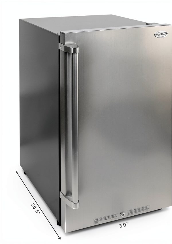Outdoor Refrigerator KoolMore 21" Stainless 4.4 Cu Ft IPX4 Glass-3