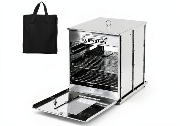 Lineslife Foldable Camping Oven 304 Steel 2 Tier Grill CAMPHOME-3