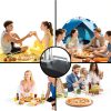12 inch Outdoor Pizza Oven, Wood Pellet Pizza Ovens with 360° Rotating Pizza Stone, Outside Portable Pizza Stove, Tabletop Pizza Oven for Backyard, Camping, Patio, black-6