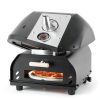 12 inch Outdoor Pizza Oven, Wood Pellet Pizza Ovens with 360° Rotating Pizza Stone, Outside Portable Pizza Stove, Tabletop Pizza Oven for Backyard, Camping, Patio, black-5