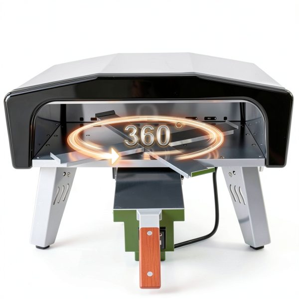 Outdoor Gas Pizza Oven MELLCOM XW00399SR 20" with 360° Rotating Stone-3