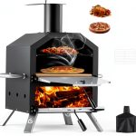 Wood Fired Pizza Maker PIZZELLO 2-Layer 26-Inch with Stone & Cover-0