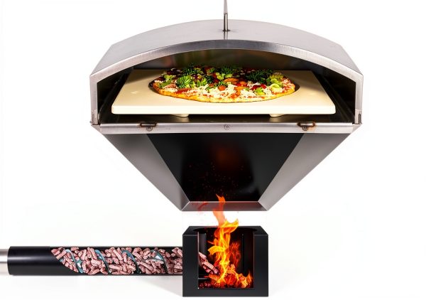 Green Mountain Grills Wood-Fired Steel Pizza Oven Attachment Accessory for Daniel Boone/Jim Bowie Model Grills with Square Pizza Stone, Silver-1
