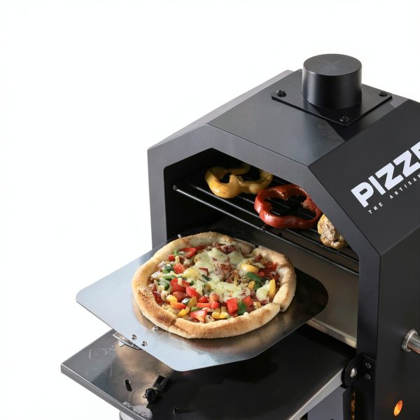Wood Fired Pizza Maker PIZZELLO 2-Layer 26-Inch with Stone & Cover-2