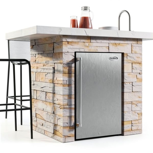 Outdoor Refrigerator KoolMore 21" Stainless 4.4 Cu Ft IPX4 Glass-5