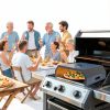 Pizza Oven Attachment Hisencn Grill Detachable Adjustable 13x13 Steel-8