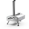 G-HWPON001, Rotatable Wood Fired Pizza Oven-12 inch, Silver-5