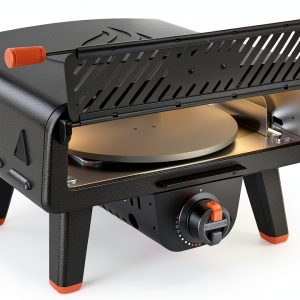 Blackstone 2404 Leggero Pro Portable Pizza Oven with 13" Rotating Cordierite Pizza Stone, Steel, Black-0