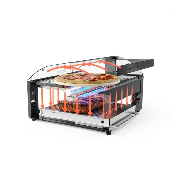 CAPTN COOK OvenPlus Pizza Oven Gas Double Deck 20in Stainless-4