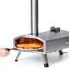 G-HWPON001, Rotatable Wood Fired Pizza Oven-12 inch, Silver-2
