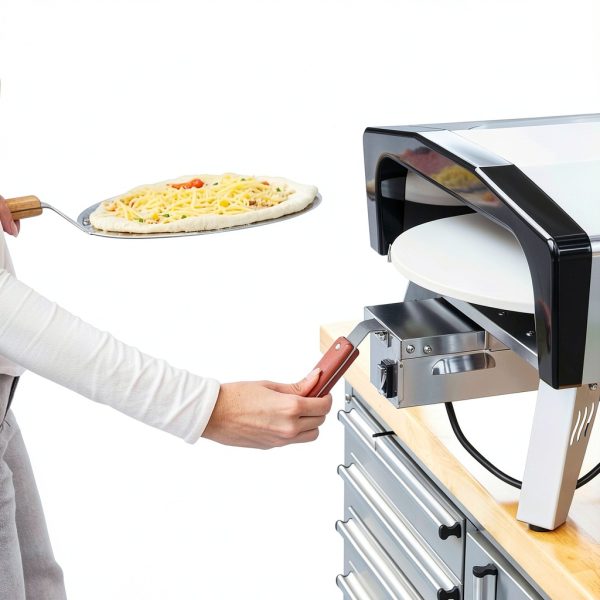 Outdoor Gas Pizza Oven MELLCOM XW00399SR 20" with 360° Rotating Stone-7