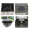 Pizza Oven Attachment Hisencn Grill Detachable Adjustable 13x13 Steel-5