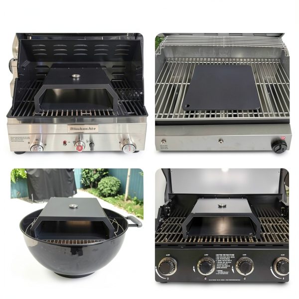 Pizza Oven Attachment Hisencn Grill Detachable Adjustable 13x13 Steel-5