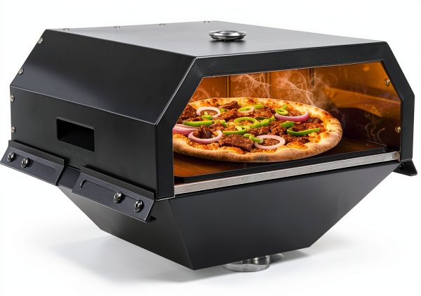 Pizza Oven Attachment Hisencn Grill Detachable Adjustable 13x13 Steel-0