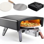 Outdoor Gas Pizza Oven MELLCOM XW00399SR 20" with 360° Rotating Stone-0