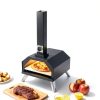 Christmas Gifts Pizza Oven Outdoor 12" Portable Pellet Pizza Stove Wood Fired Stainless Steel Pizza Maker for Backyard or Outside Camping With a Thermometer,a Carry Bag and a Cutter-7